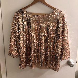 Gold sequin top